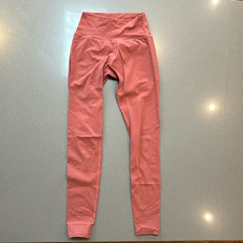 mauve pink buff bunny leggings